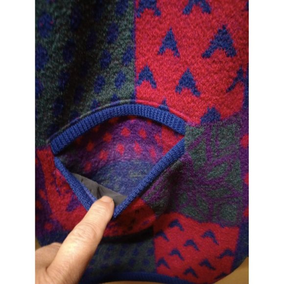 Tundra Canada cardigan virgin wool full zip reindeer red green purple oversized - Picture 6 of 9